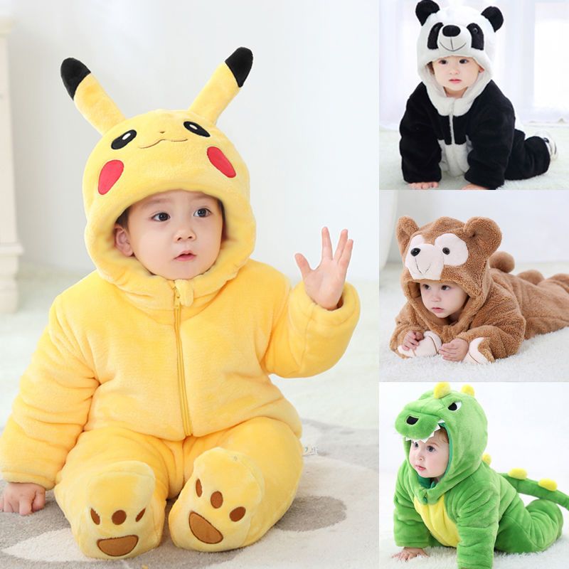 冬季婴儿连体衣加厚保暖哈衣男女宝宝棉衣爬服03岁1儿童外出抱服