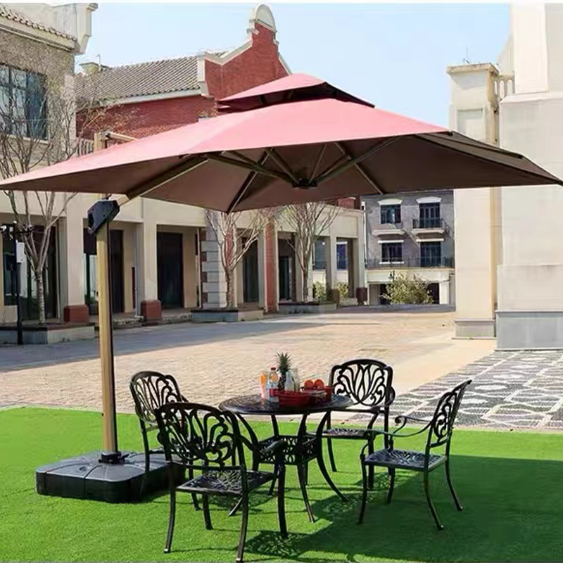 遮阳伞户外伞庭院伞别墅花园露台太阳伞棚 伞面3米 主杆伞骨铝合金 (颜色备注)高清大图