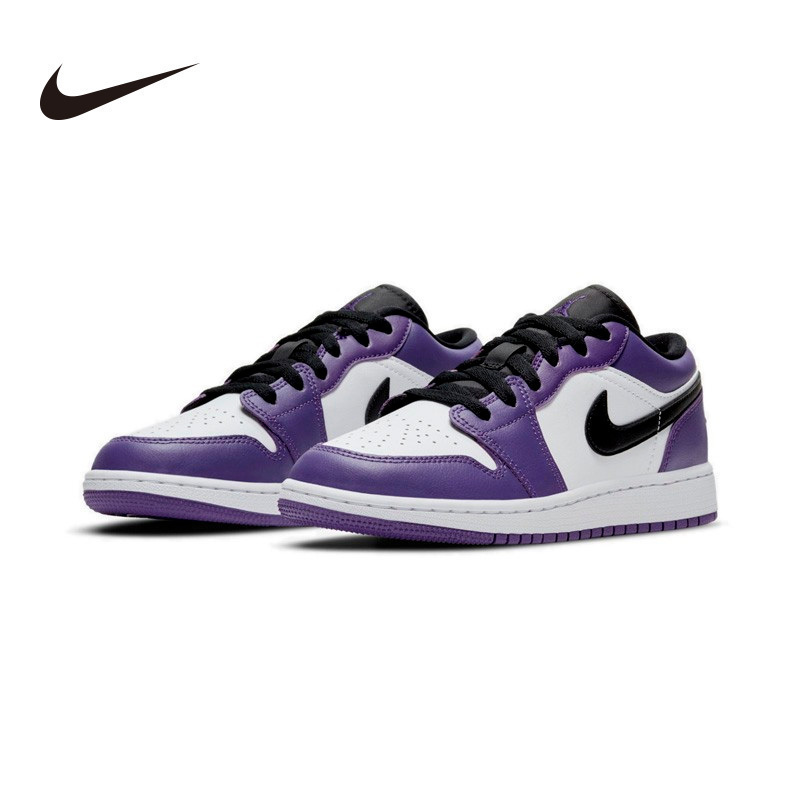 Nike Air Jordan 1 Low AJ1 白紫脚趾低帮篮球鞋男鞋553558-500