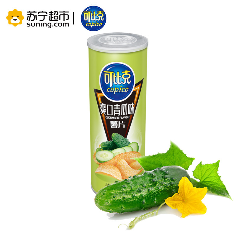 可比克 膨化食品 爽口青瓜味105g(休闲零食)