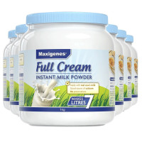 [2023年5月]美可卓Maxigenes 全脂高钙成人奶粉 1kg/罐 奶味醇香30-36月澳大利亚进口*6罐组合装