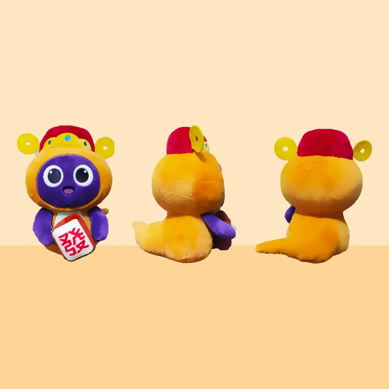 小茄子蛇年送财毛绒公仔高清大图