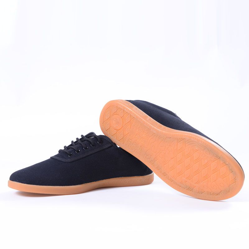 太极鞋布鞋男女小白鞋帆布鞋牛筋底练功鞋透气防滑表演训练武术鞋