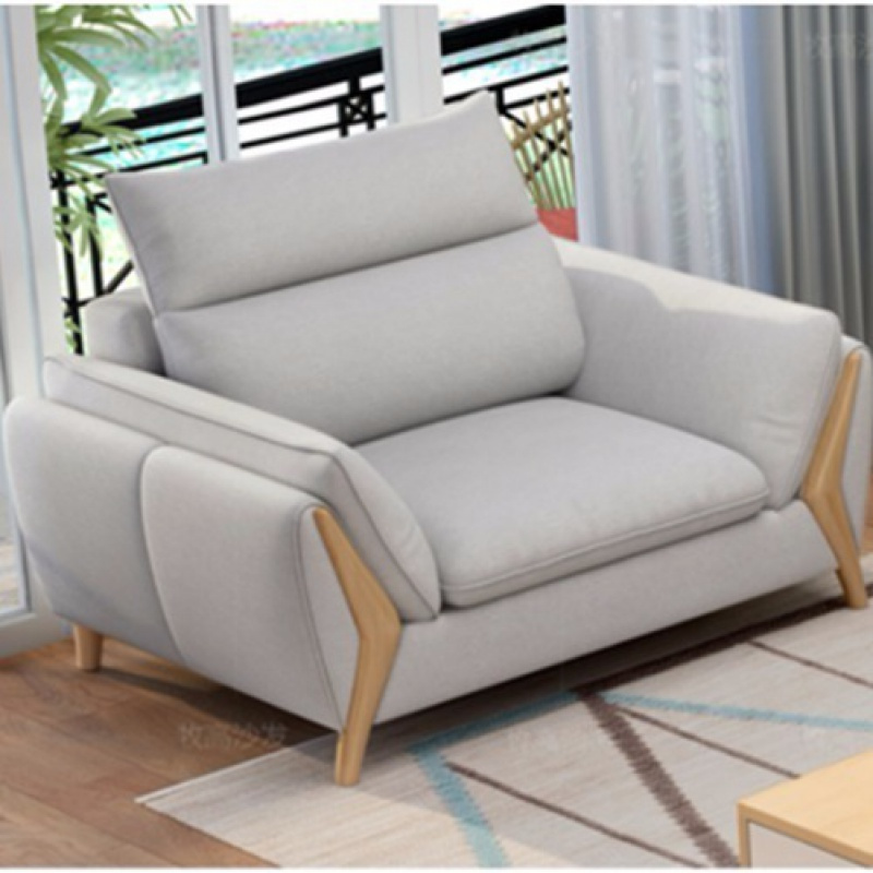 北欧布艺科技布沙发现代简约中小户型可拆洗贵妃左右可调头靠沙发
