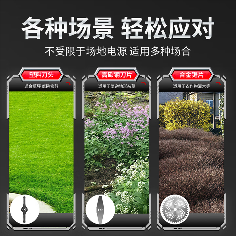 CIAA德国电动割草机充电家用锂电除草机大功率农用打草机剪草坪机高清大图