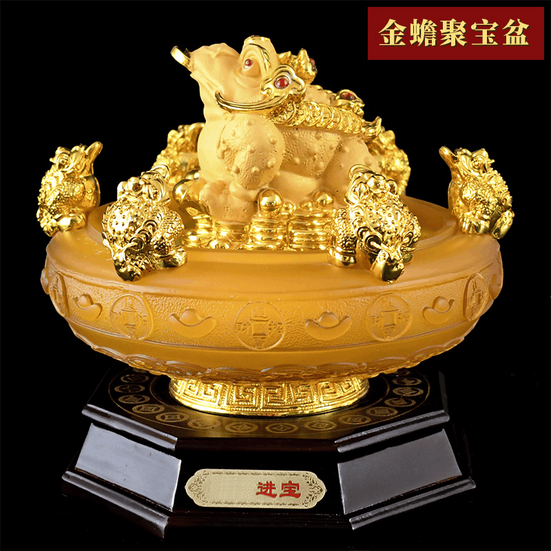招财金蟾聚宝盆摆件20个起购【价格图片品牌报价】-苏宁易购