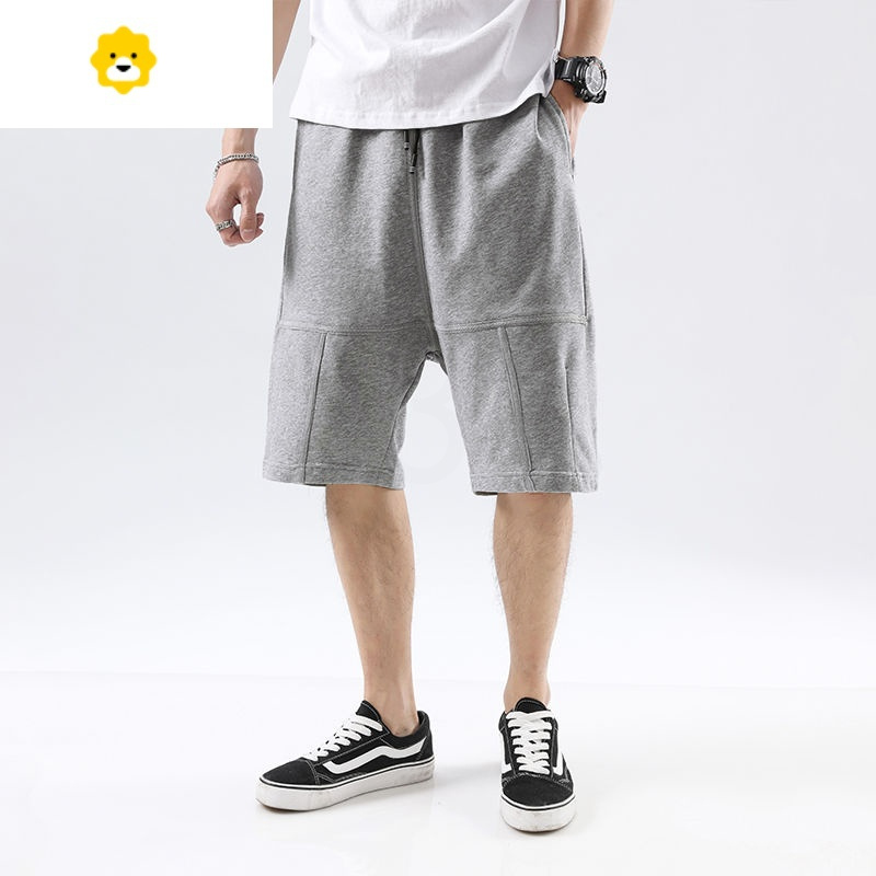 fishbasket男士季宽松加肥加大码肥佬运动短裤潮男哈伦中裤休闲五分裤
