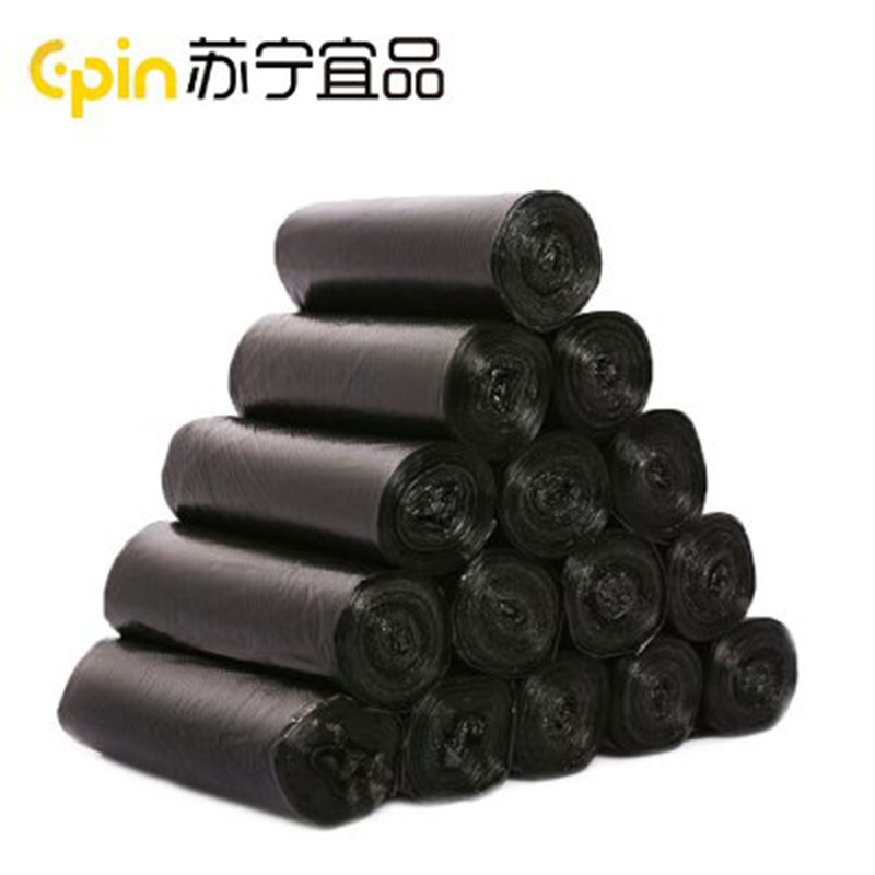 苏宁宜品 平口垃圾袋家用办公经济款100只/包 45*50cm垃圾袋 SNYP-LJD19