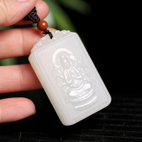 印象眸 和田玉八大守护神吊坠羊脂白玉生肖守护神玉石吊坠 附送证书