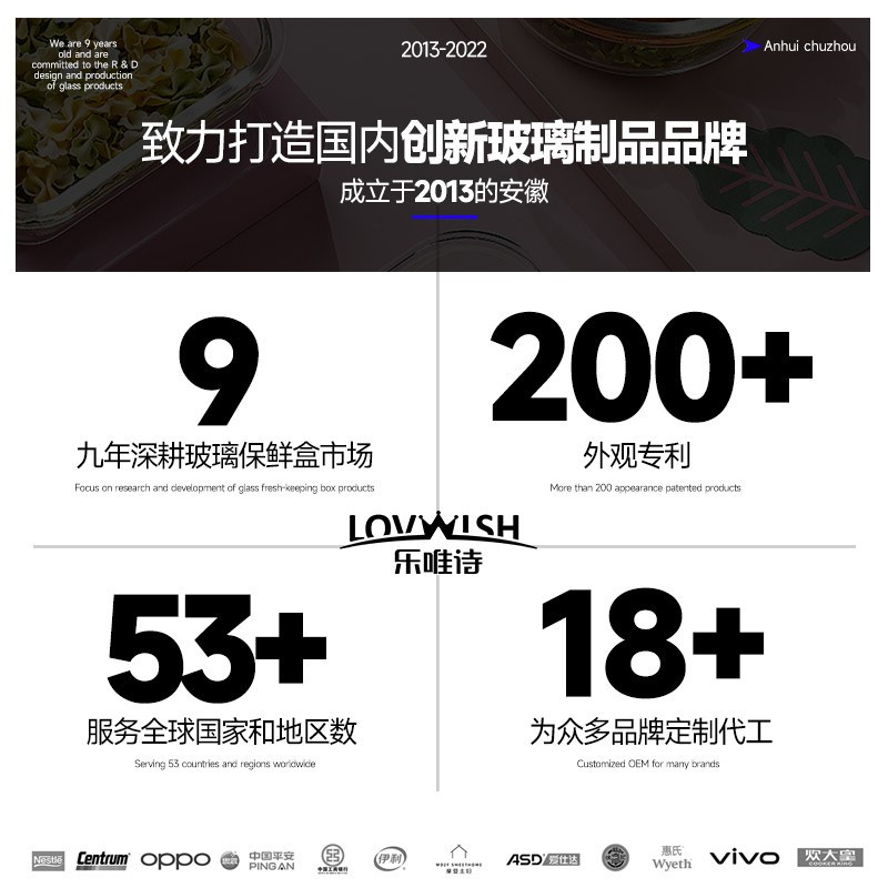 乐唯诗 玻璃饭盒上班族可微波炉加热专用碗便当盒保鲜碗分隔带盖带饭餐盒 [自带叉勺]三分隔960ML[茉绿]高清大图