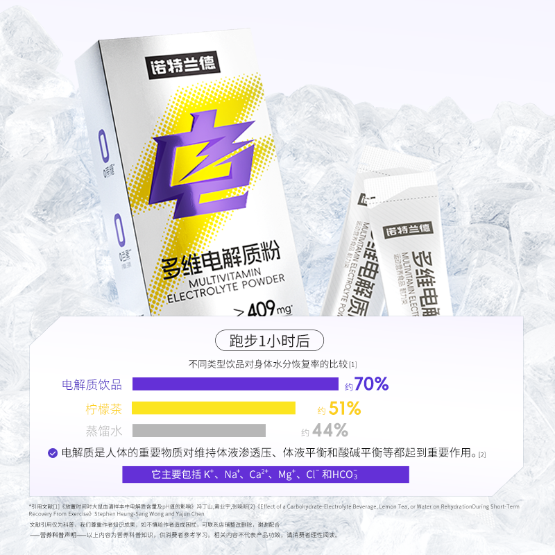 诺特兰德 混合6瓶 电解质冲剂粉运动健身饮料维生素电解质水官方正品旗舰店