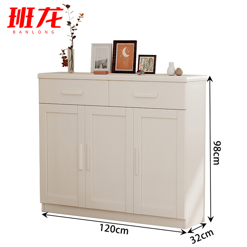 班龙鞋柜三门120*32*98cm台高清大图