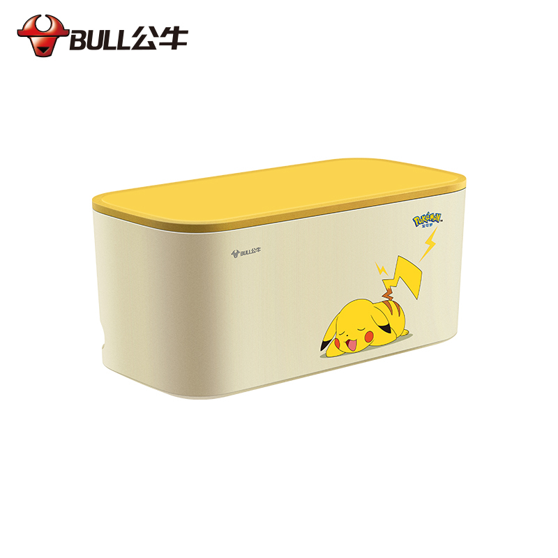 公牛(BULL)GN-F2161全长1.5米宝可梦七位新国标收纳盒插座/接线板/排插/拖线板/插排黄色皮卡丘高清大图