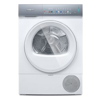 西门子(SIEMENS)iQ500系列10公斤滚筒变频热泵烘干机家用干衣机冷凝器自清洁正反转防缠绕WQ55K7U00W