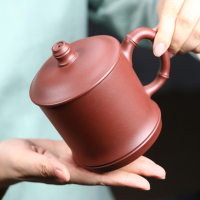 金镶玉蒋旭东老师手工制作 宜兴原矿紫砂杯 带过滤茶水分离茶杯礼盒装