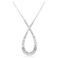 Swarovski女士优雅精致项链 Hyperbola系列 水晶交叉双曲线质感轻奢吊坠 White