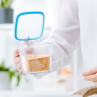 茶花调料盒抽盐糖罐屉式味精调味品收纳盒家用自带小勺厨房桌面整理调味罐组合套装