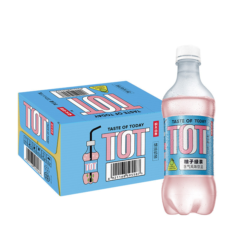 农夫山泉 TOT柚子绿茶含气风味饮品380ml*15瓶