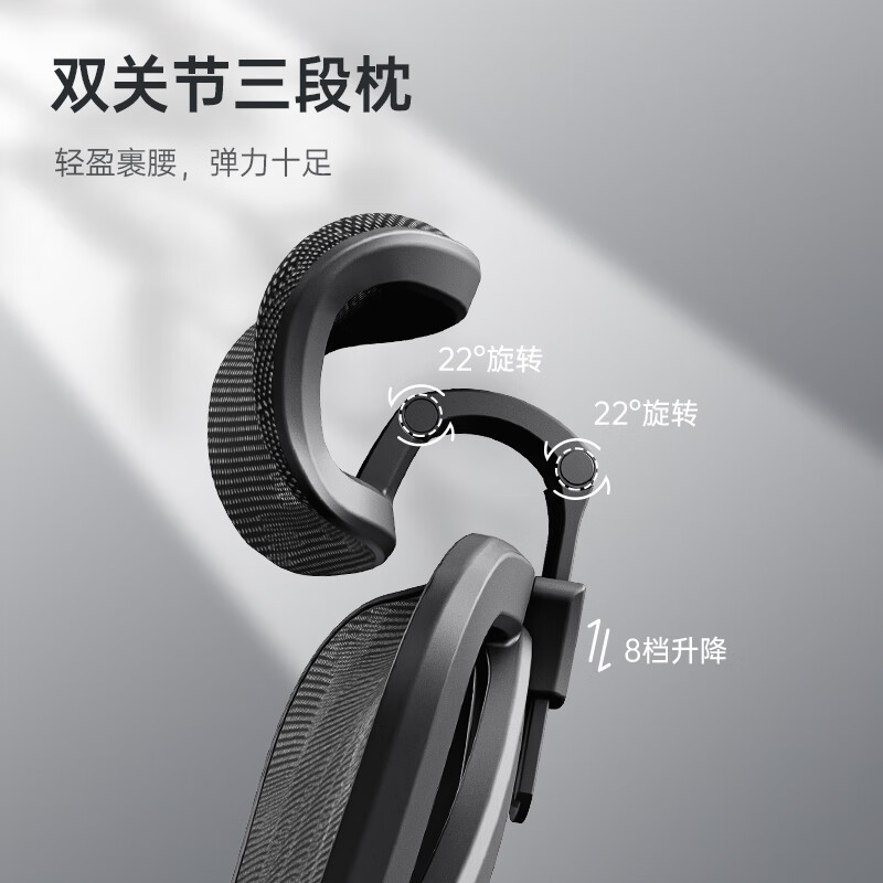 西昊 M57C-201-JT 人体工程学椅电脑椅办公椅电竞椅老板椅 [黑网+脚踏]高清大图