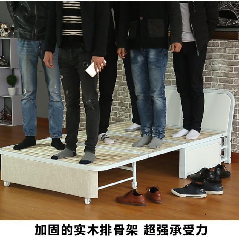森美人实木可折叠沙发床1.2/1.5米多功能客厅小户型 双人两用省空间沙发高清大图