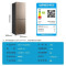 美的(Midea)185升 双门电冰箱 铂金净味风冷无霜租房家用小户型小机身大容量BCD-185WM(E)摩卡金