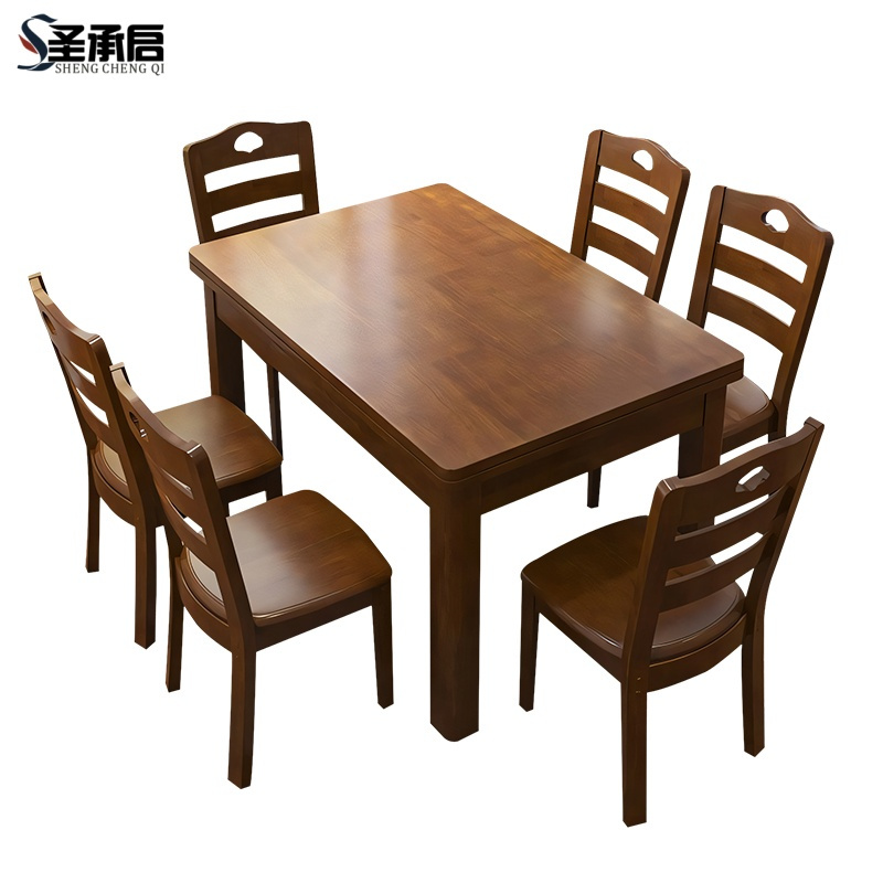 圣承启组合餐桌四椅1.2m张高清大图