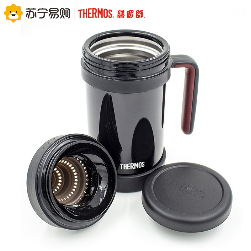 (自带茶漏,办公室精品)膳魔师保温杯TCMF-500 BK 黑色 500ML 成熟稳重 商务精品