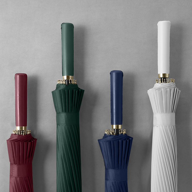 心梦同行24骨雨伞自动大号晴雨两用伞商务双人遮阳伞直杆长柄伞 0394/把高清大图