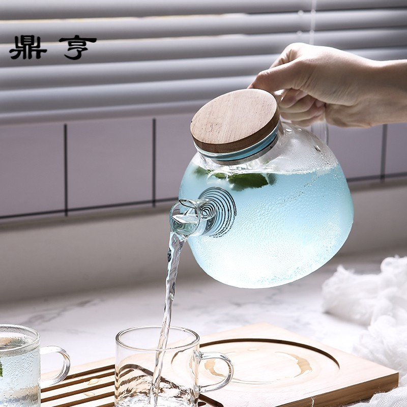 鼎亨玻璃套装优雅家用简约带过滤泡水果花茶壶杯英式下午茶茶具