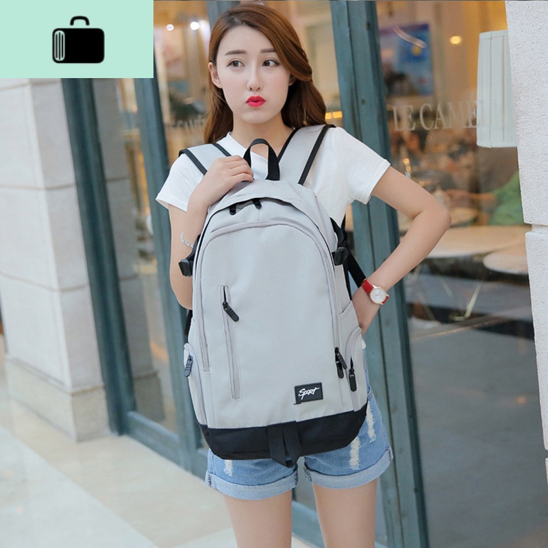 大容量背包双肩包女大学高中学生书包男帆布休闲旅游旅行包电脑包NEW LAKE高清大图