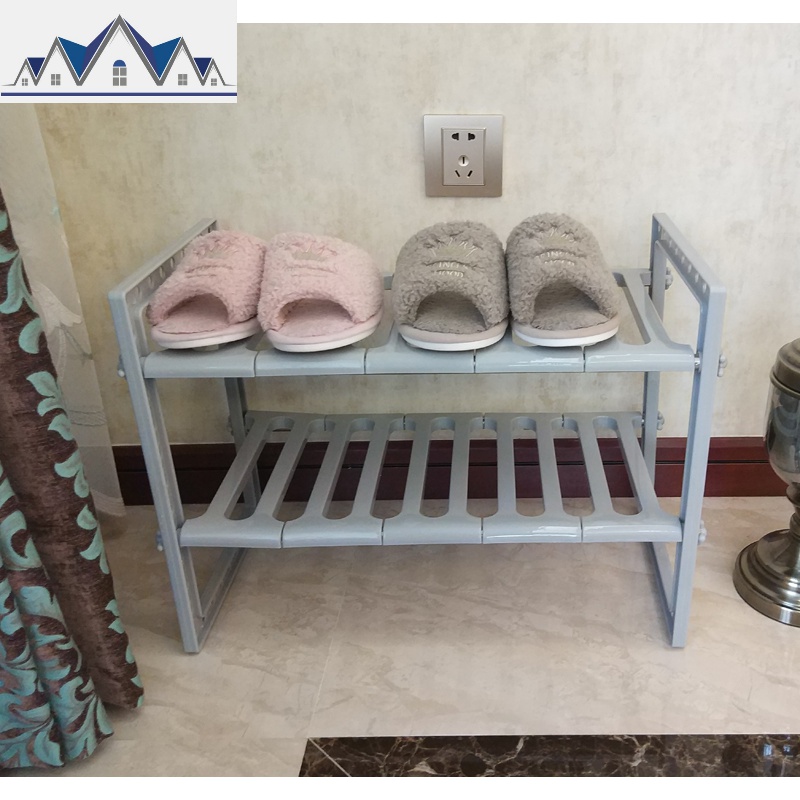 厨房水置物架调味料收纳架不锈钢塑料可伸缩落地储物架多层锅架_796高清大图