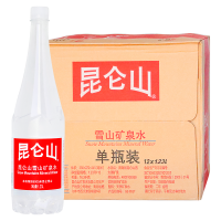 昆仑山雪山矿泉水1.23L*12瓶/整箱天然纯净弱碱性水