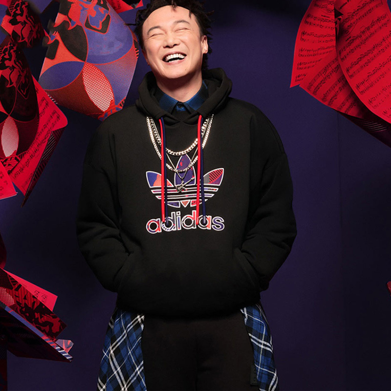 阿迪达斯三叶草陈奕迅同款卫衣男新年款套头衫新款长袖gp1865