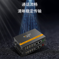 博扬(BOYANG)数字电话光端机4路电话+2路千兆网络 4路对讲语音+2路物理隔离千兆以太网光纤传输BY-4P2GEV