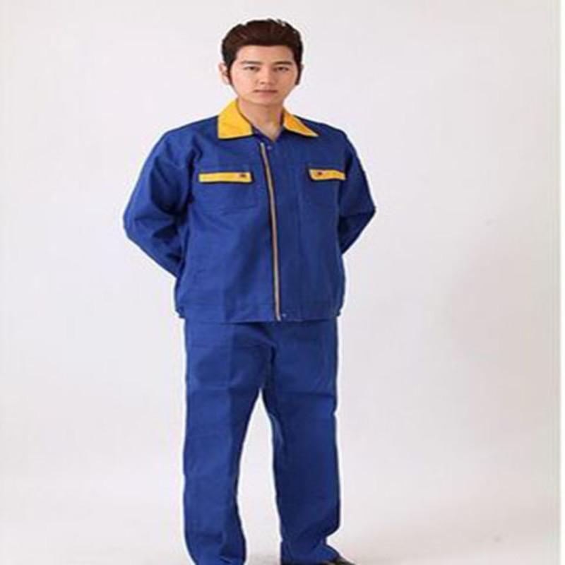 工作服套装帆布长袖维修车间厂服上衣加厚耐脏耐磨男女春秋劳保装 藏蓝色裤子 170/L