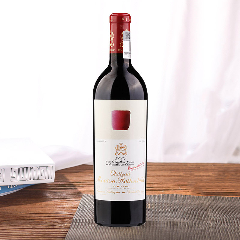 法国进口大木桐2004年列级名庄红葡萄酒单支装750ml