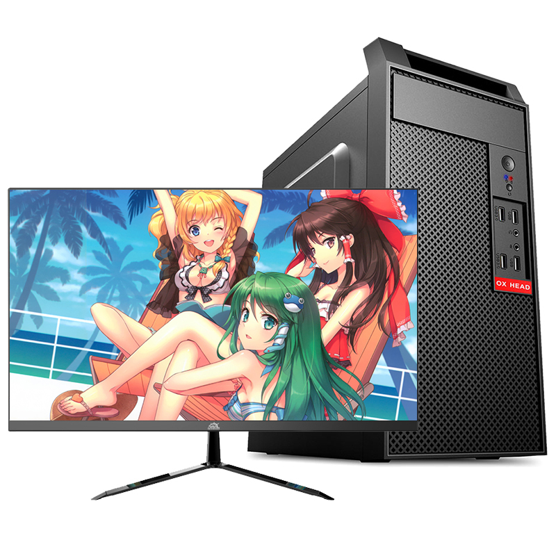 铭能 AMD A10-RX425BB四核/8G内存/256G固态 SSD 办公台式主机 DIY组装机 组装电脑 台式电脑 台式机 电脑主机 家用商务娱乐电影学生电脑+21.5英寸