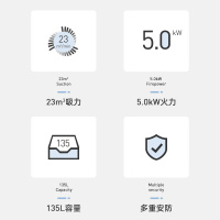 优好(UOHO)NJ91K05一体式蒸烤集成灶厨房环保灶一体灶台侧吸式抽油烟机燃气灶消毒柜套装/液化气集成灶