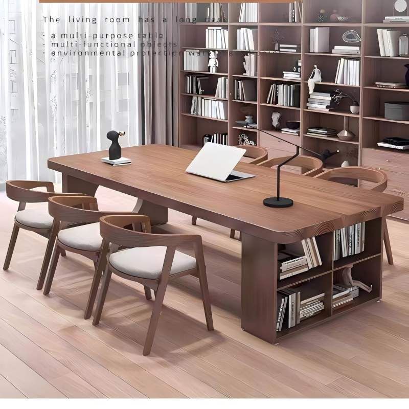 红缅 阅读桌(一桌四椅) HM-BGZ001 套高清大图