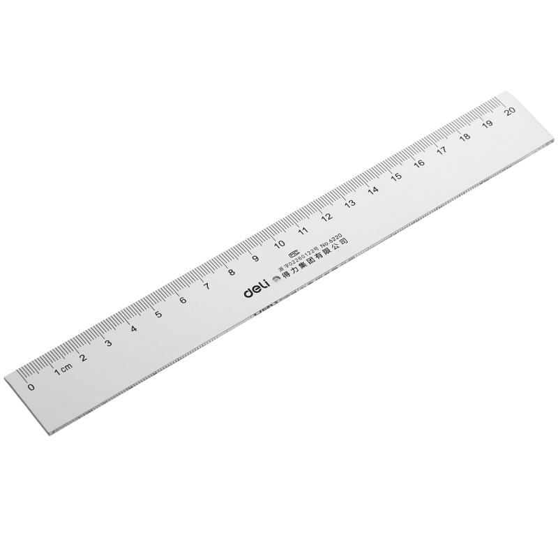 得力6220直尺20cm(透明)