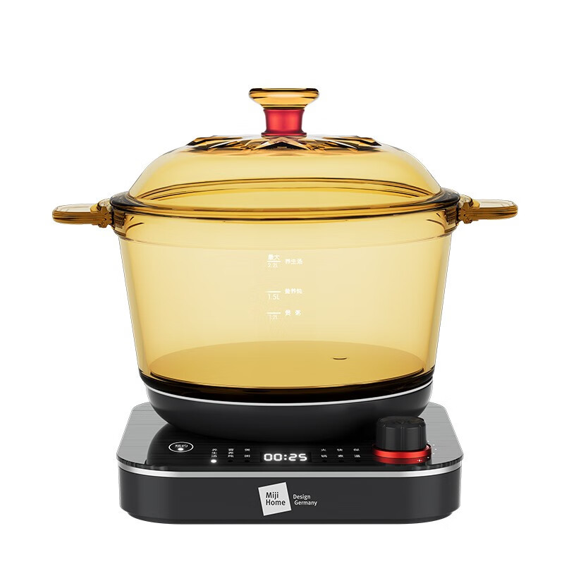米技 多功能玻璃电煮锅 2.2升 ECE-GS22 黄金容量高清大图