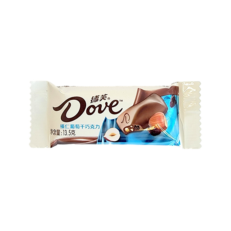 Dove德芙丝滑牛奶巧克力14g排块香浓黑巧榛仁葡萄干婚庆结婚喜糖(此为1条价格)