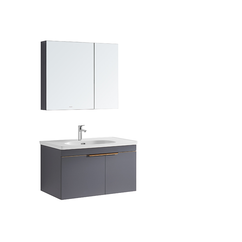 惠达huida卫浴浴室柜70公分组合实木轻奢收纳镜中小户型卫生间洗脸盆