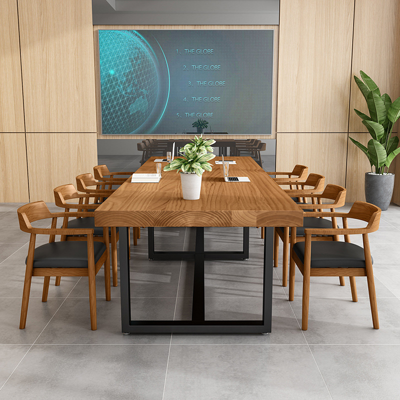 蒙卡森moncassen实木大板桌会议桌餐桌洽谈桌休闲桌书桌张30010075