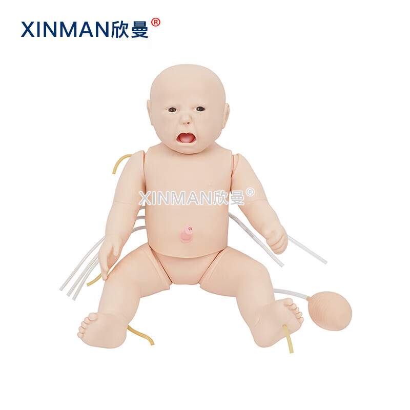 欣曼科教 高级多功能新生儿综合急救训练模拟人 婴儿CPR急救训练人体模型 新生儿窒息复苏模型XM-ACLS140高清大图