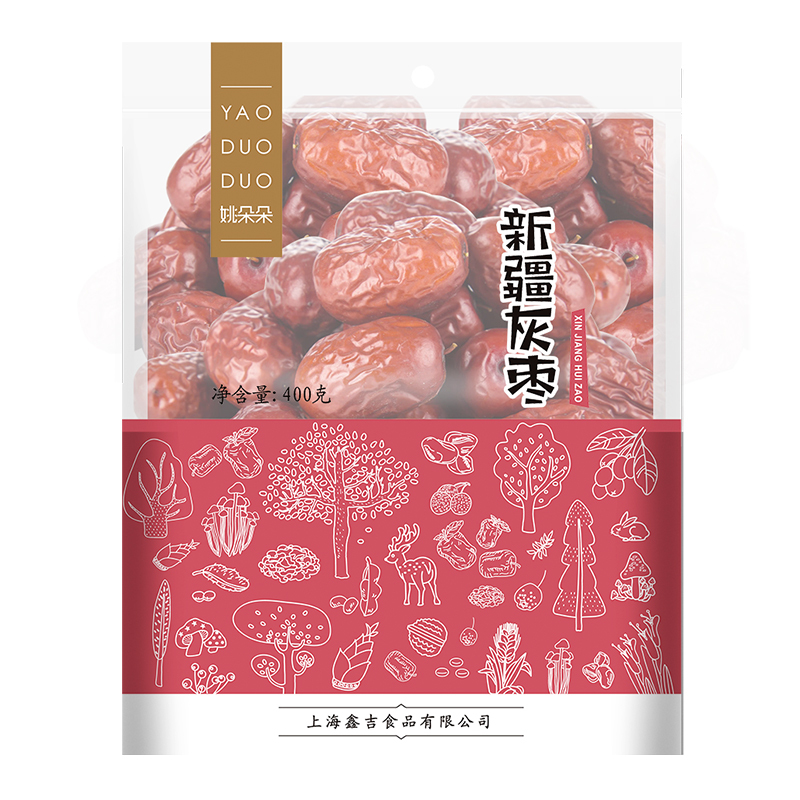 姚朵朵 新疆灰枣400g/袋干果 小枣红枣玉枣 新疆特产蜜饯果干
