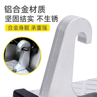 汽车可用门锁扣上车顶攀爬脚踏板闪电客行李架辅助梯越野多功能折叠改装 【银色】车门多功能踏板(圆形款)