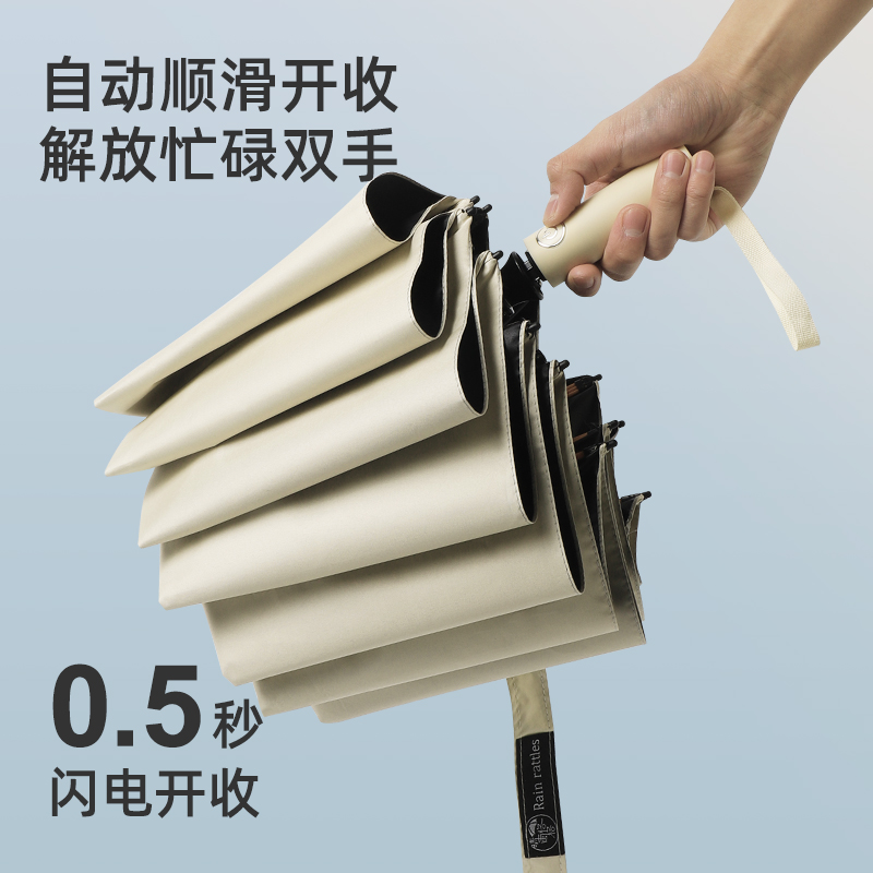 全自动雨伞防晒伞女防紫外线雨伞女晴雨两用太阳伞折叠伞遮阳伞高清大图