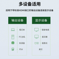 晶华 HDMI线2.0版 4K数字高清线 笔记本电脑机顶盒连投影仪显示屏数据连接线 合金黑色1米 H630C