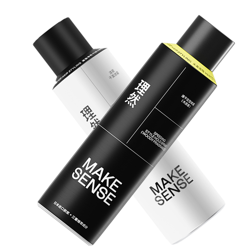 理然油头救急轻松造型2件套(清爽干发喷雾250ml+速干定型喷雾木质香250ml)高清大图